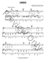 Undo piano sheet music cover